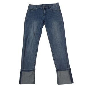 Soho New York & Company Blue Ankle Cropped Jeans with Cuffed Hems